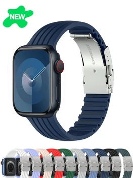 Силиконовый ремешок для Apple Watch band 44мм 40мм 45мм 41мм 42мм 38мм 44 браслет iWatch 3 4 5 6 se correa Apple Watch series 7 45мм 0