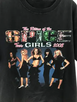 Spice Girls The Return Spice Girls Tour Черная мужская футболка с коротким рукавом HA678 с длинными рукавами