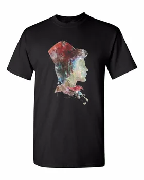Горячие Продажи 100% Хлопчатобумажные Футболки На Заказ Psychedelic Head Forest Harajuku Printing T Shirt Custom Aldult Teen Unisex Classic