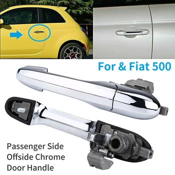 Хромированная Наружная Дверная ручка со стороны пассажира Слева Или справа Подходит для Fiat 500 2007-2020 735592026 735592012