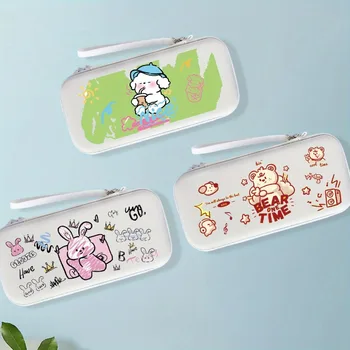 Персонализированная серия мультяшных животных Nintendo Switch Портативная дорожная сумка с сетчатым карманом Игровая консоль Защитный чехол