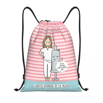 Изготовленная на заказ мультяшная Женская сумка с принтом медсестры и доктора, Мужская Женская Легкая Спортивная сумка для хранения в тренажерном зале.