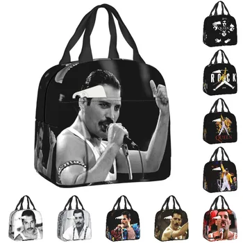 Многоразовый ланч-бокс Freddie Mercury для женщин Термоохладитель С изоляцией для еды Сумка для ланча рок-группы Queen Рабочие Школьные сумки для пикника