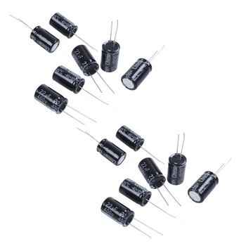 20 шт. радиальных электролитических конденсаторов 22 МКФ 400 В 105C черного цвета 13 мм x 21 мм